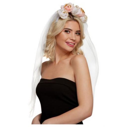 Floral Headband With Veil