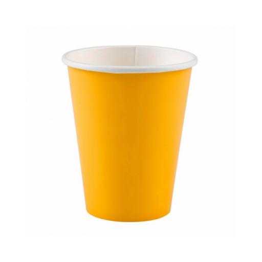 Neon Yellow 14 Paper Cups 9oz