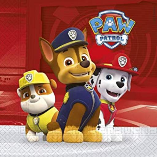 Paw Patrol Party Paper Lunch Napkins (20 Pack)