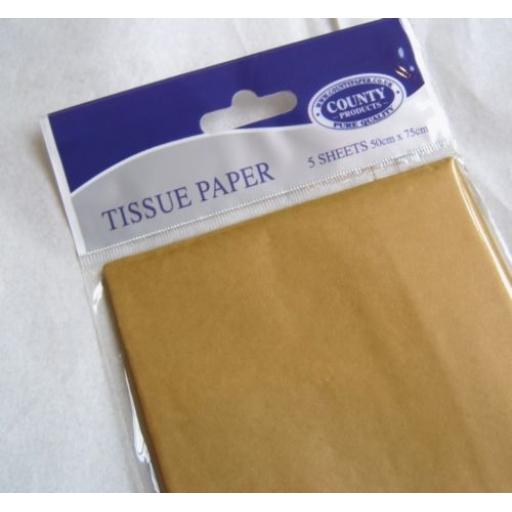 Gold Metallic Tissue Paper