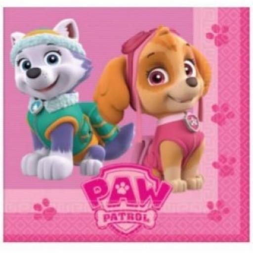 Patrol Paw Skye and Everest Napkins 20pk