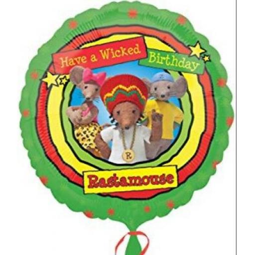 Rastamouse Birthday 17in Foil Balloon