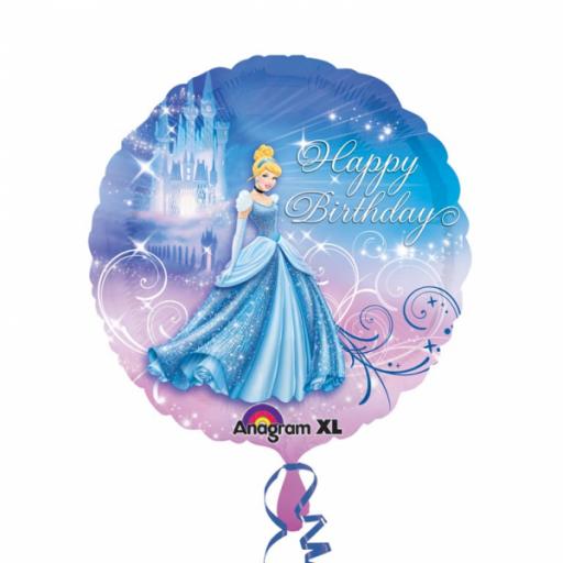 Cinderella Happy Birthday Standard 17" Foil Balloons