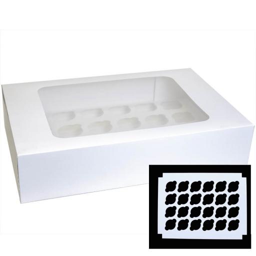 White 24 Holes Cupcake/Muffin Box