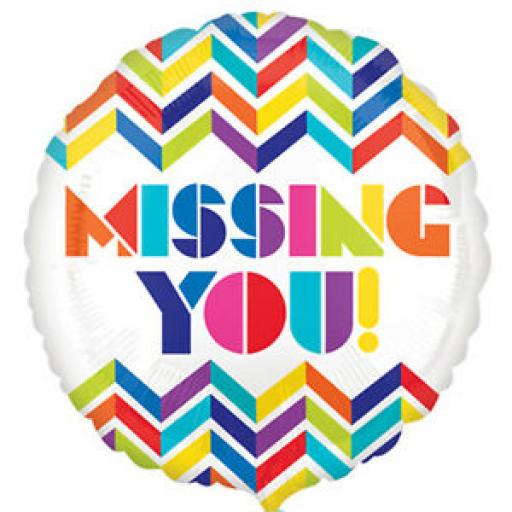 Missing You Foil Balloon 18"