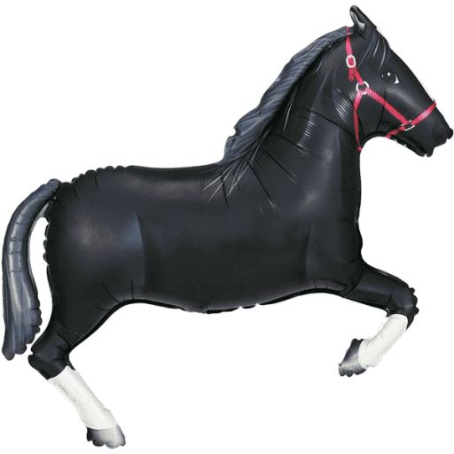 Horse Black  Foil Balloon 43in