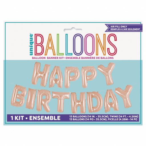 Happy Birthday Foil Balloon Banner Kit