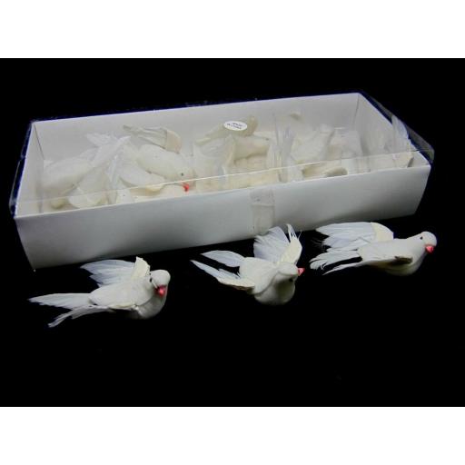 Artificial Small 12pcs White Doves