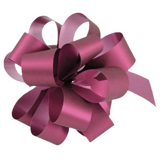 20 Burgundy Pull Bows (50mm)