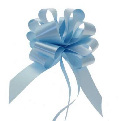 20 Light Blue Pull Bow (50mm)