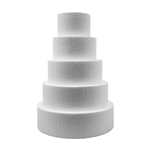 6" Round Straight Edge Cake Dummy 5"Deep