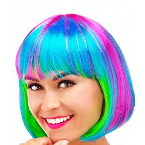 Rainbow Wig Short Bob