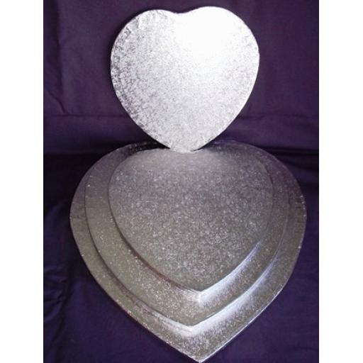 10" Heart Cake Drum Silver 12mm