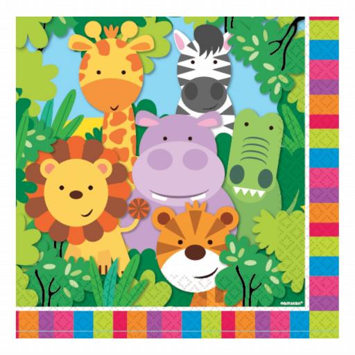 Amscan Jungle Friends Napkins 20pk