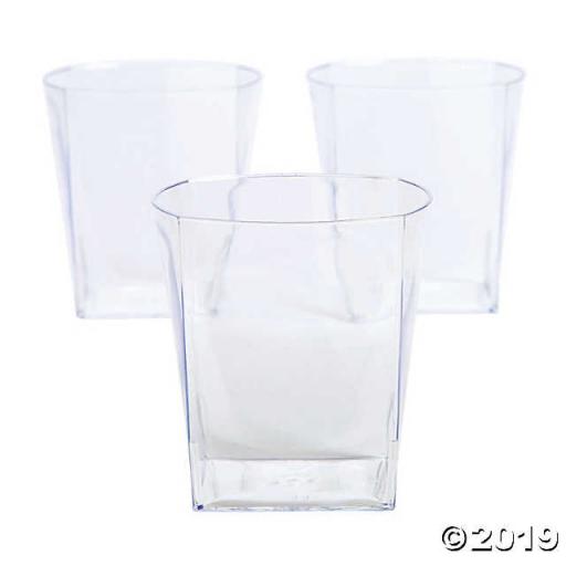 Plastic Mini Tumbler Square Bottom 12pk