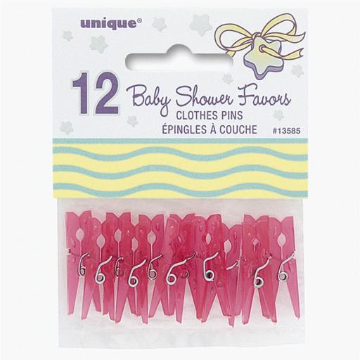 Unique 12 Baby Clothes Pin Favours