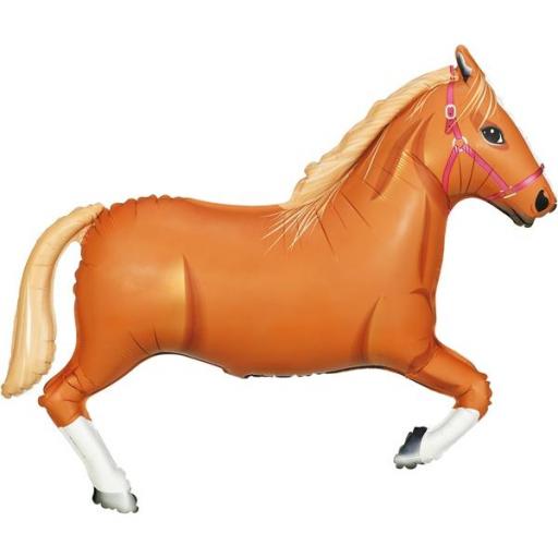 Horse Light Brown  Foil Balloon 43in