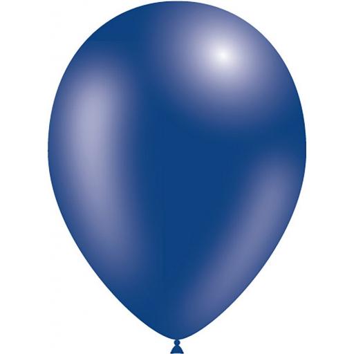 11" Royal Blue Metallic Latex Balloons 50pk