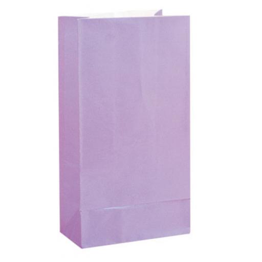 Paper Party Bags - Lilac 12 Ct