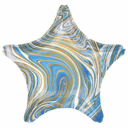 Marblez Blue Star Standard HX Foil Balloon 19in.jpg