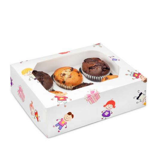 6/ Kiddies Muffin Cupcake Box x 2