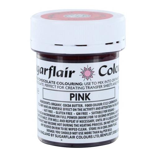 Pink Sugarflair Colour - Edible Chocolate Colouring