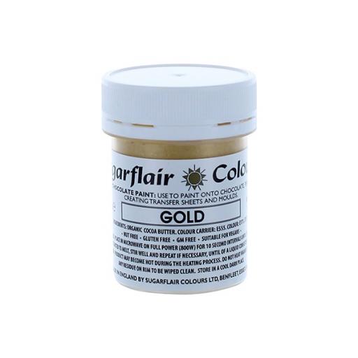 Gold Sugarflair Colour - Edible Chocolate Colouring