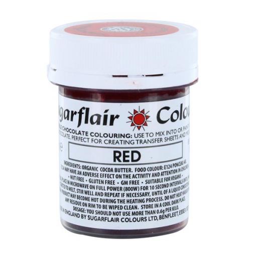 Sugarflair Chocolate Colouring - Red 35g