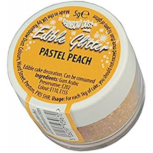 Pastel Peach Edible Glitter 5g