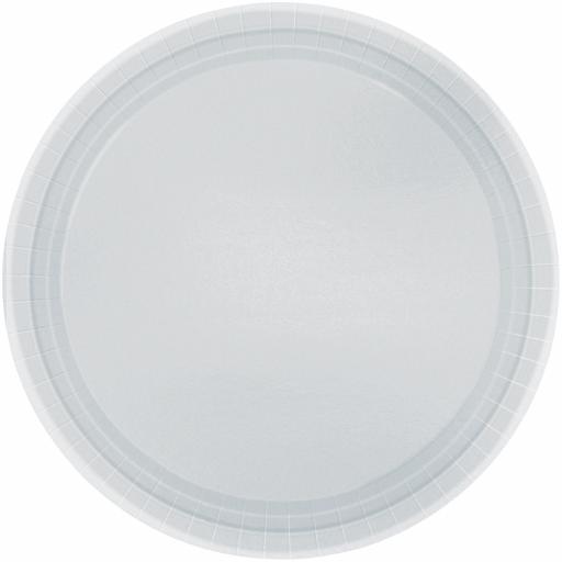 Silver Sparkle Paper Plates 22.8cm - 8