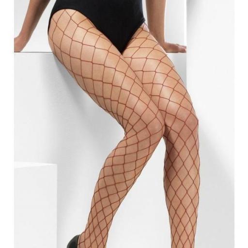 Diamond Net Tights,Burgundy