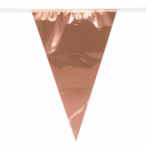 Foil giant bunting Rose gold 10m