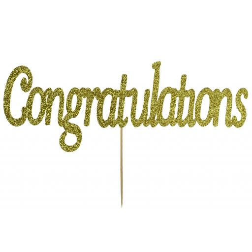 Cake Topper Congratulations-Gold