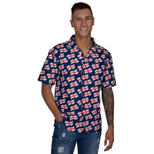 England Flag Hawaii Shirt (S)