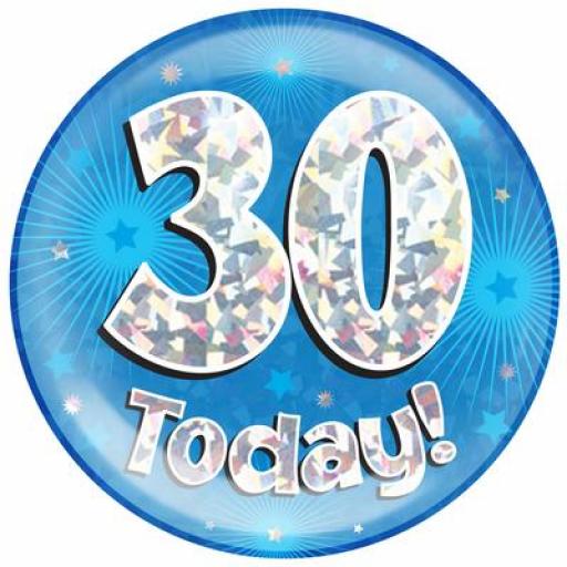 Oaktree Holographic Jumbo Badge - 30 Today