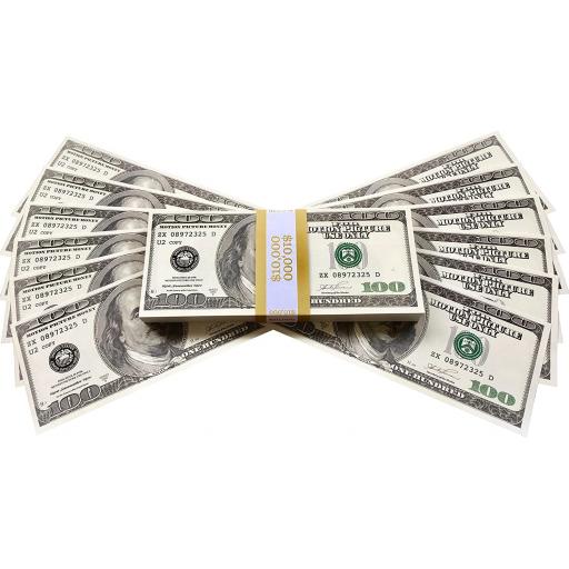 Pack Of 100 Play Money Bills