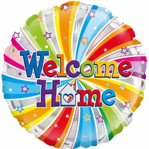 18″ Welcome Home Swirl foil balloon