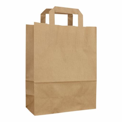 10 Paper Bag with handle white 12x21x25 cm