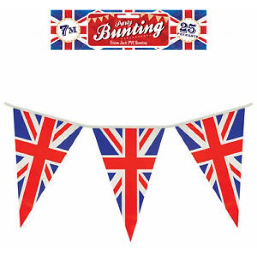 Flag Bunting 7m PVC Pennants Union Jack