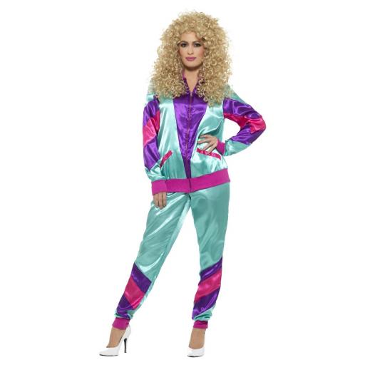 80s Height of Fashion Shell Suit Costume, Female,