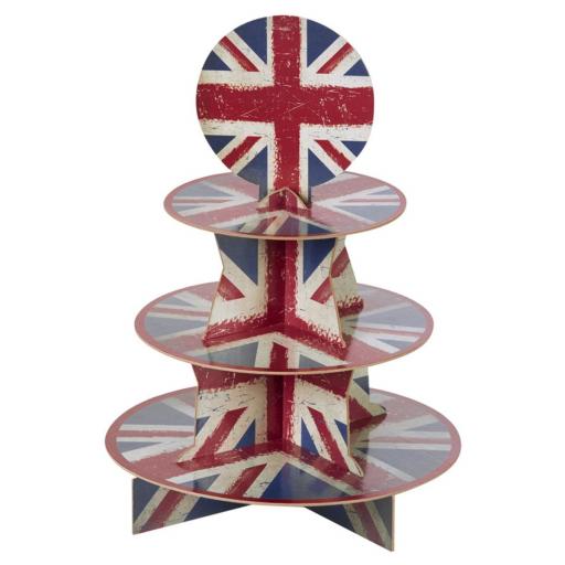 Union Jack Vintage Style Print Cake Stand