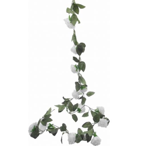 183cm (6ft) ROSE GARLAND WHITE