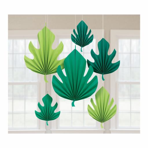 Hawaiian Palm Leaf Shaped Fans
