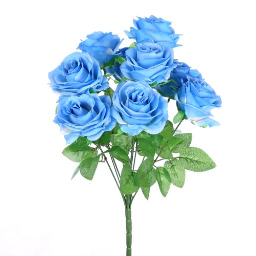 42cm LARGE ROSE BUSH BLUE