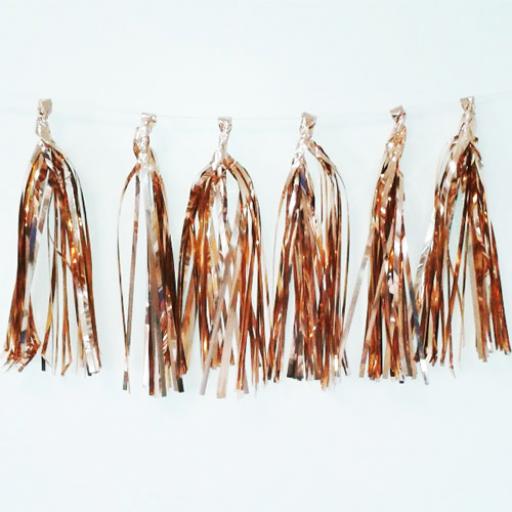 Rose Gold Foil Tassel Garland 2. 5m