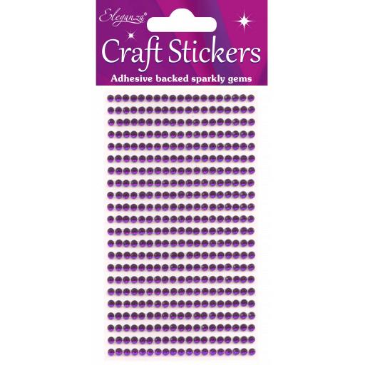 Stickers Gems Amethyst 3mm