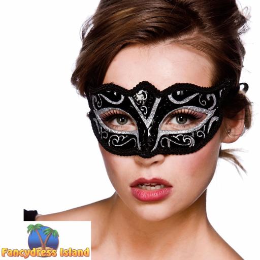 Verona Eyemask - Silver Glitter