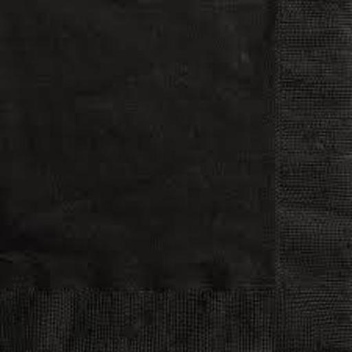 6.5" Luncheon Napkin 20ct Midnight Black