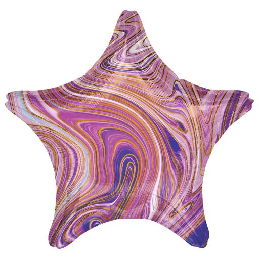 Marblez Purple Star Standard HX Foil Balloons