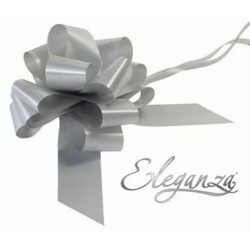 Eleganza Poly Pull Bows 50mm x 20pcs Silver